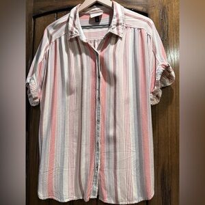 Universal Thread Red and White Striped Shirt XXL